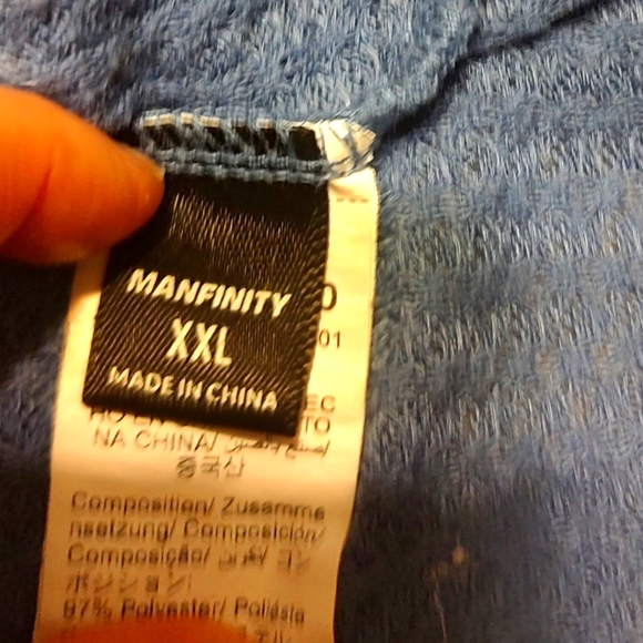 ◾🌀◾NWOT Men's Mallard Azure Cornflower Dusty Blue Solid Waffle T-Shirt - 2XL - Picture 11 of 12